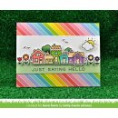 Lawn Fawn, clear stamp, happy village