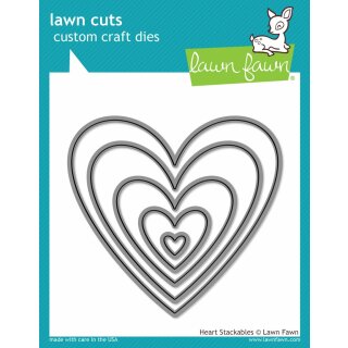 Lawn Fawn, lawn cuts/ Stanzschablone, heart stackables