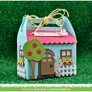 Lawn Fawn, lawn cuts/ Stanzschablone, scalloped treat box spring house add-on