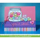 Lawn Fawn, lawn cuts/ Stanzschablone, how you bean? conversation heart add-on