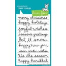Lawn Fawn, clear stamp, winter scripty sentiments