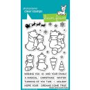 Lawn Fawn, clear stamp, winter skies