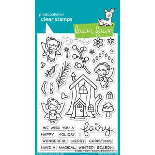 Lawn Fawn, clear stamp, frosty fairy friends