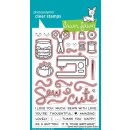 Lawn Fawn, clear stamp, sewn with love