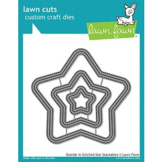 Lawn Fawn, lawn cuts/ Stanzschablone, outside in stitched star stackables