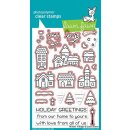 Lawn Fawn, clear stamp, winter village