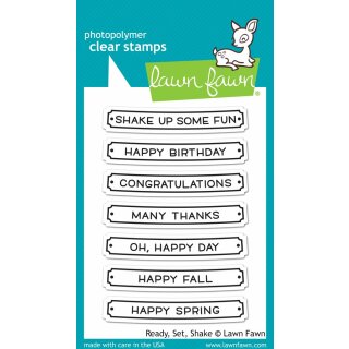 Lawn Fawn, clear stamp, ready, set, shake