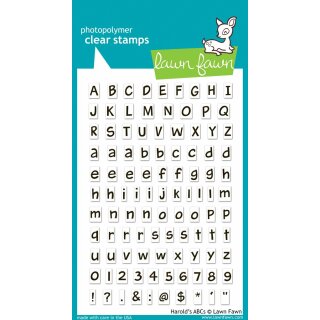 Lawn Fawn, clear stamp, harolds ABCs