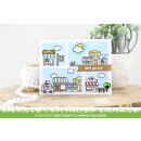 Lawn Fawn, clear stamp, village shops