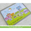 Lawn Fawn, clear stamp, village shops