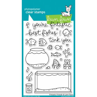 Lawn Fawn, clear stamp, fintastic friends