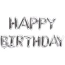 Folienballon HAPPY BIRTHDAY,Silber, 13tlg., ca. 36cm