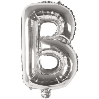 Folienballon B, SILBER, ca. 36cm