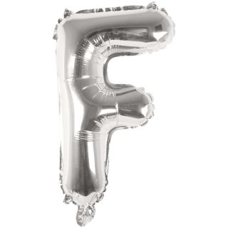 Folienballon F, SILBER, ca. 36cm