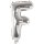 Folienballon F, SILBER, ca. 36cm