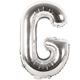 Folienballon G, SILBER, ca. 36cm