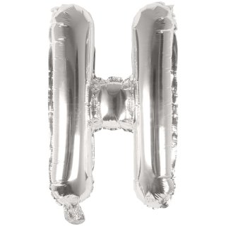 Folienballon H, SILBER, ca. 36cm