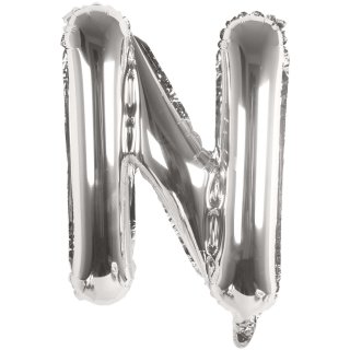Folienballon N, SILBER, ca. 36cm