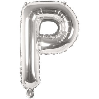 Folienballon P, SILBER, ca. 36cm