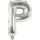 Folienballon P, SILBER, ca. 36cm