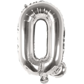 Folienballon Q, SILBER, ca. 36cm