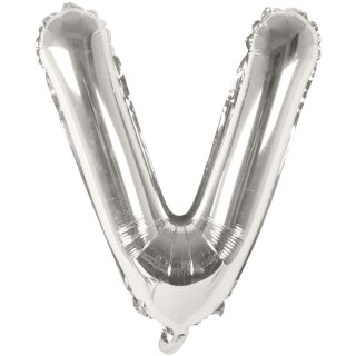 Folienballon V, SILBER, ca. 36cm