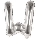 Folienballon W, SILBER, ca. 36cm
