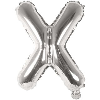 Folienballon X, SILBER, ca. 36cm