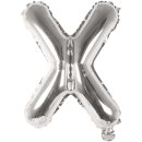 Folienballon X, SILBER, ca. 36cm