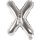Folienballon X, SILBER, ca. 36cm