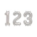 Folienballon 3, SILBER, ca. 36cm