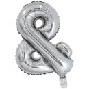 Folienballon &, SILBER, ca. 36cm