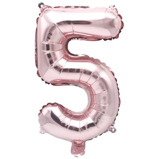 Folienballon 5, ROSA, ca. 36cm