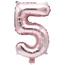 Folienballon 5, ROSA, ca. 36cm