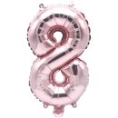 Folienballon 8, ROSA, ca. 36cm