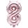 Folienballon 8, ROSA, ca. 36cm