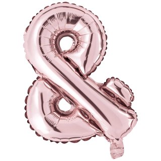 Folienballon &, ROSA, ca. 36cm