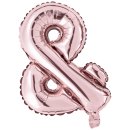 Folienballon &, ROSA, ca. 36cm
