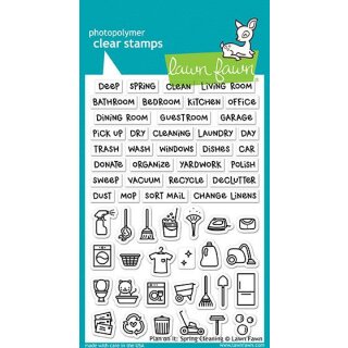 Lawn Fawn, clear stamp, plan on it: spring cleaning