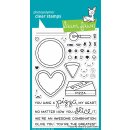 Lawn Fawn, clear stamp, pizza my heart