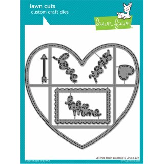 Lawn Fawn, lawn cuts/ Stanzschablone, stitched heart...