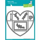 Lawn Fawn, lawn cuts/ Stanzschablone, stitched heart...