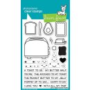 Lawn Fawn, clear stamp, lets toast
