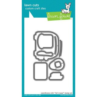 Lawn Fawn, lawn cuts/ Stanzschablone, lets toast
