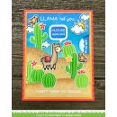 Lawn Fawn, clear stamp, llama tell you