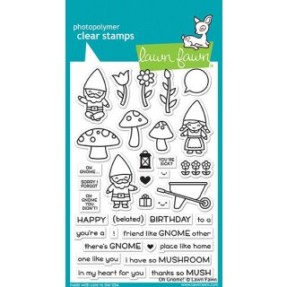 Lawn Fawn, clear stamp, oh gnome!