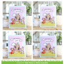 Lawn Fawn, clear stamp, reveal wheel spring sentiments
