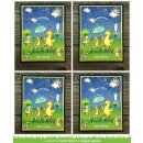 Lawn Fawn, clear stamp, reveal wheel spring sentiments