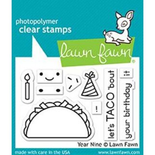 Lawn Fawn, clear stamp, taco