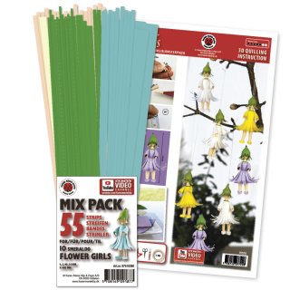 Karen Marie Klip: Quilling Papierstreifen Mix Flower...